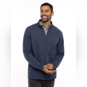 Travis Mathew Upgraded 1/4 Zip Pullover in Navy